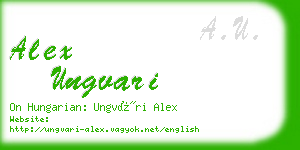 alex ungvari business card